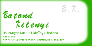 botond kilenyi business card